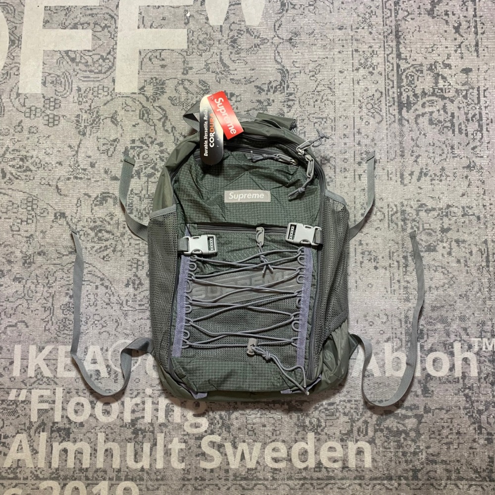 Supreme Olive Green Tactical Backpack with Bungee Front